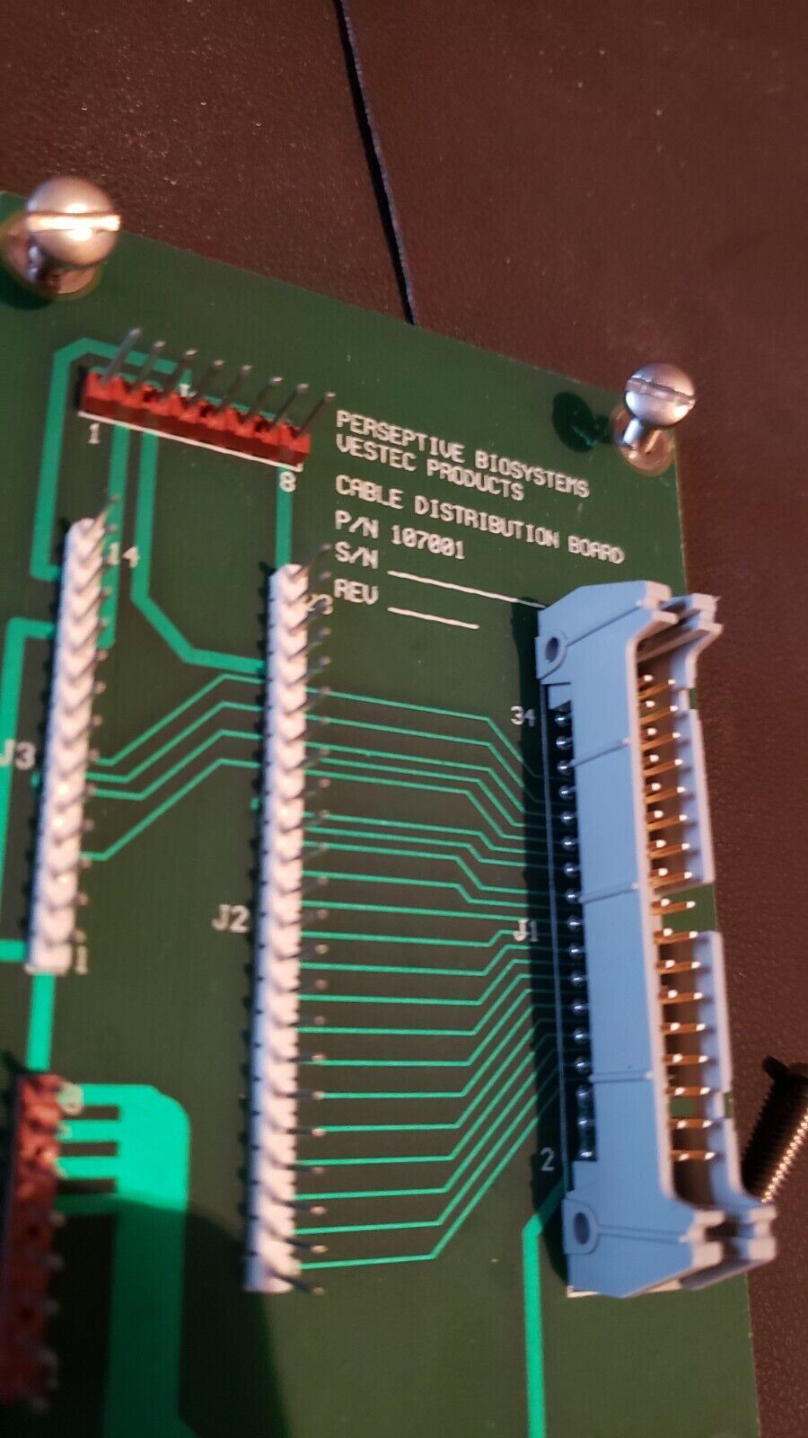 Perseptive Biosystems Vestec Cable Distribution Board 107001 TESTED with Screws