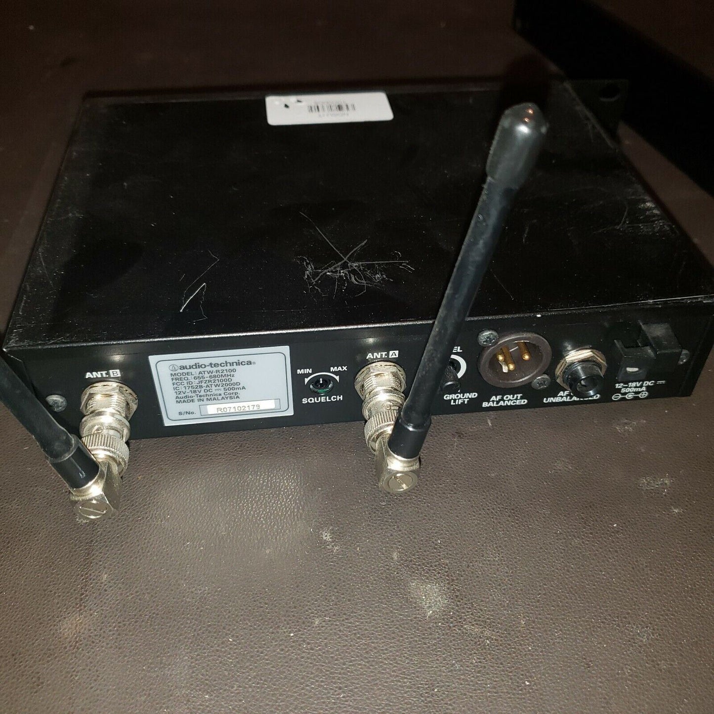Audio-Technica ATW-R2100 655-680MHz UHF Synthesized Diversity Receiver w Bracket