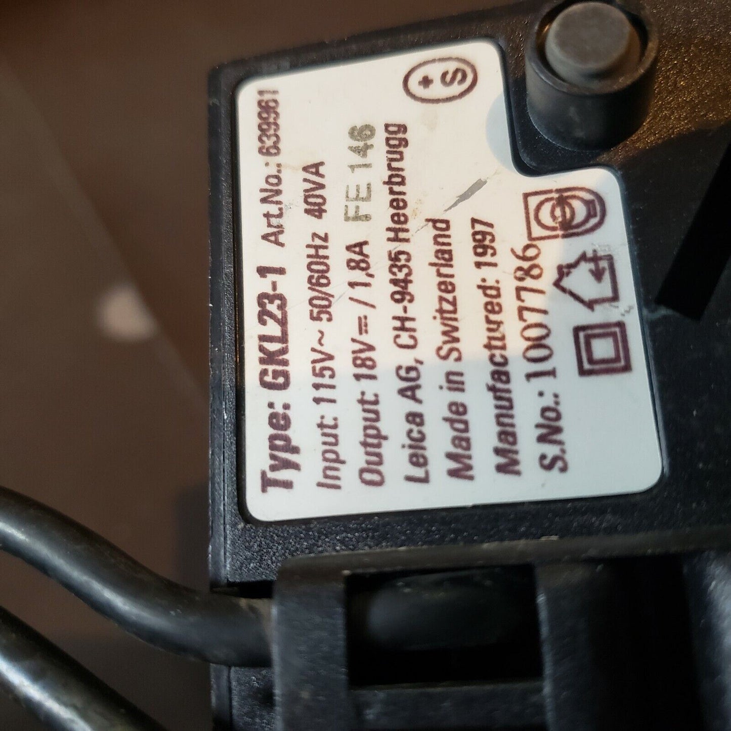 Leica GKL23-1 18V Battery GPS Charger 639961