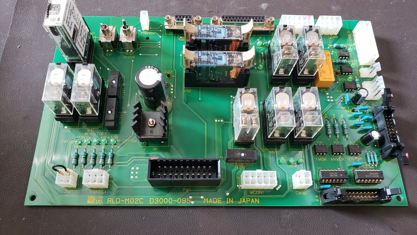 Bruker AXS RLD-M02C D3000-095 XRD D8 Relay Circuit Board