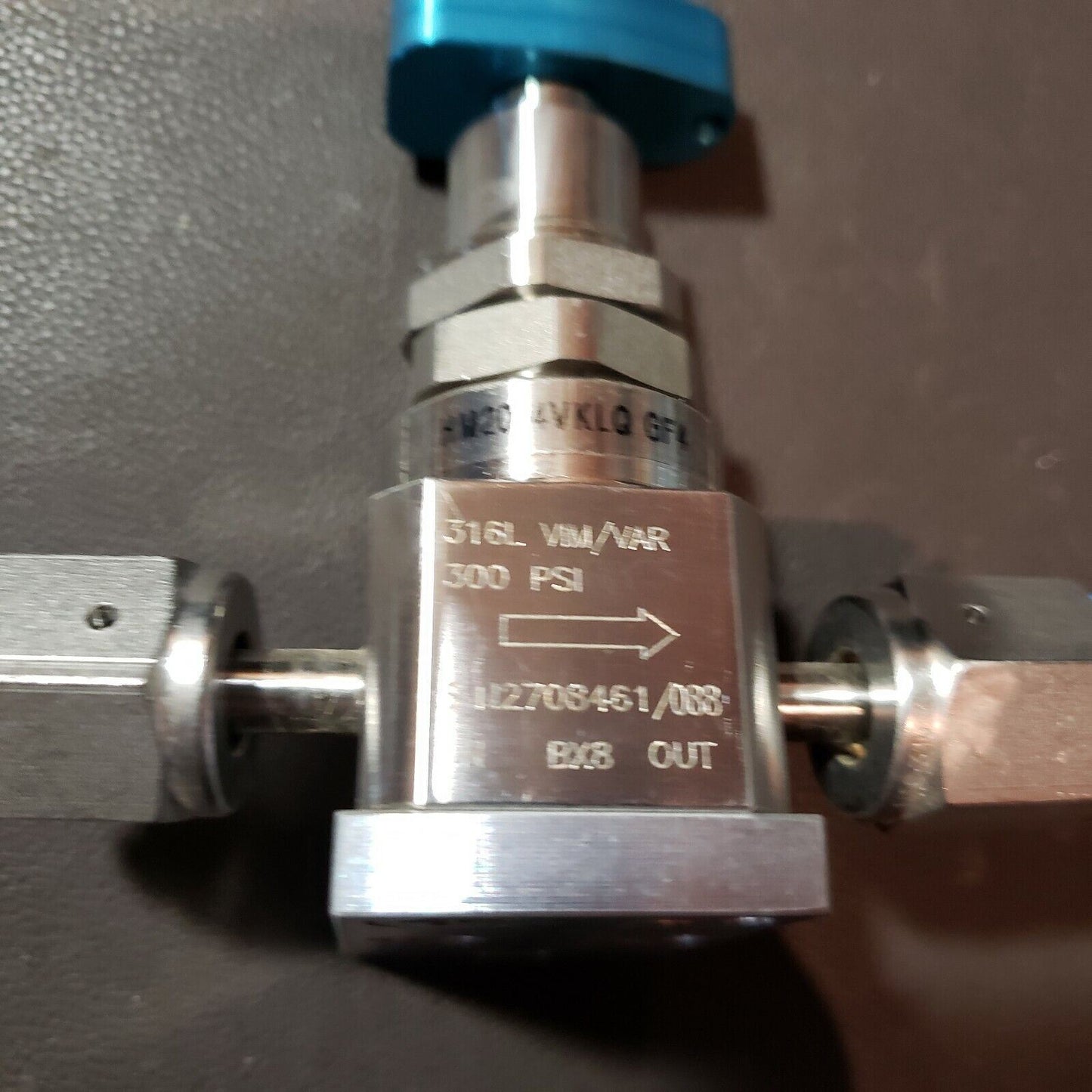 HAM-LET 324-0103 UCV HM20 4VKLQ GF4 Valve TESTED 300 PSI 1/4" VCR 316L