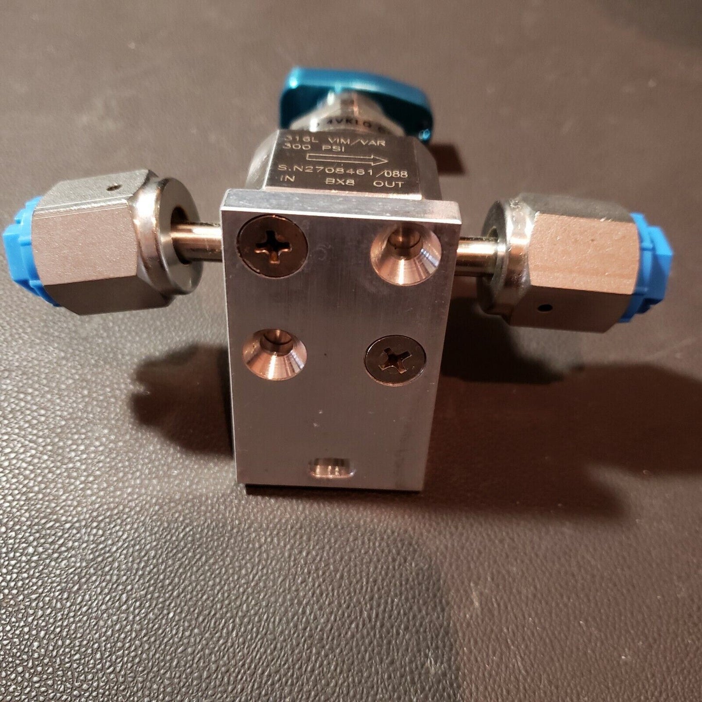 HAM-LET 324-0103 UCV HM20 4VKLQ GF4 Valve TESTED 300 PSI 1/4" VCR 316L