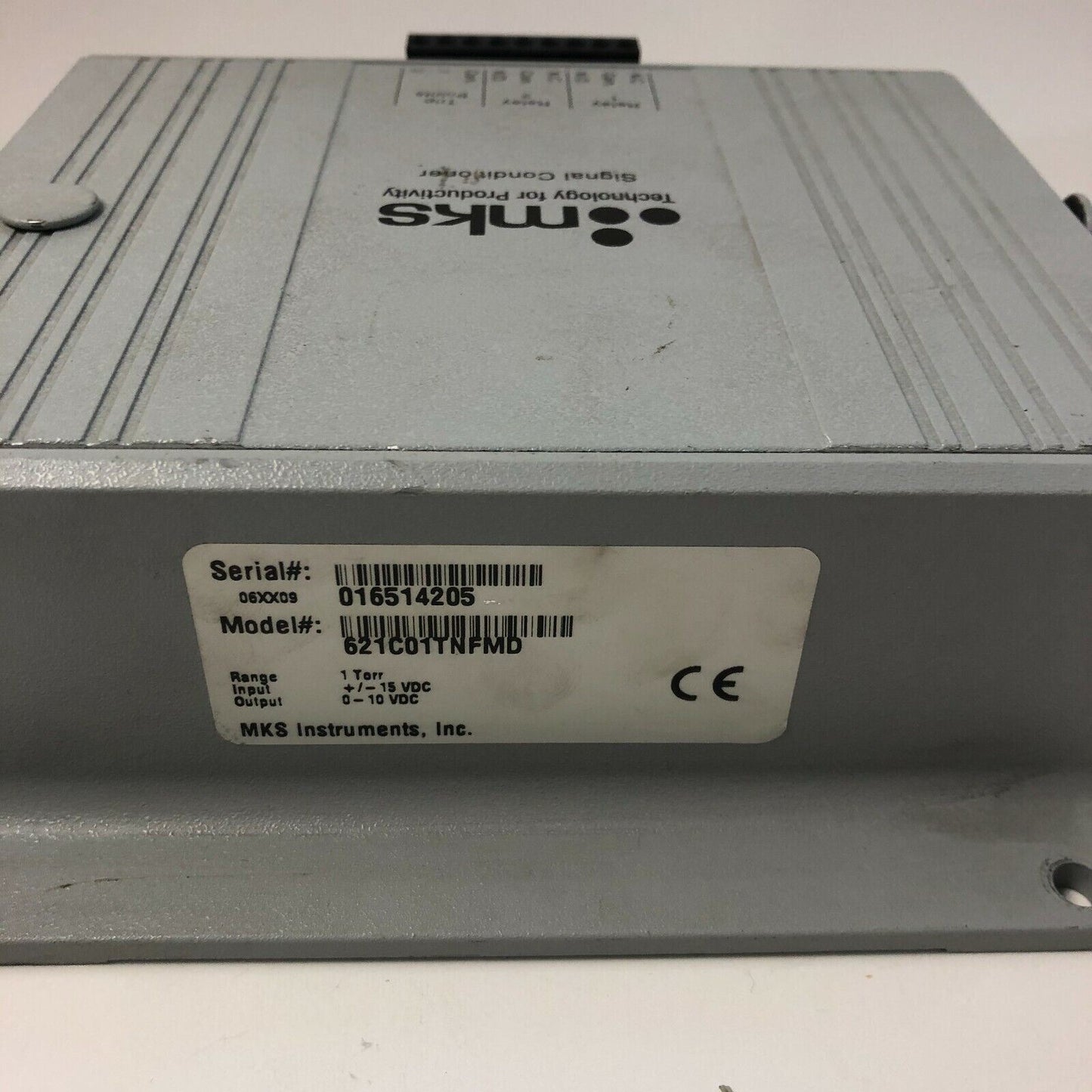MKS Signal Conditioner 1 Torr 621C01TNFMD 15VDC Input 10 VDC Output