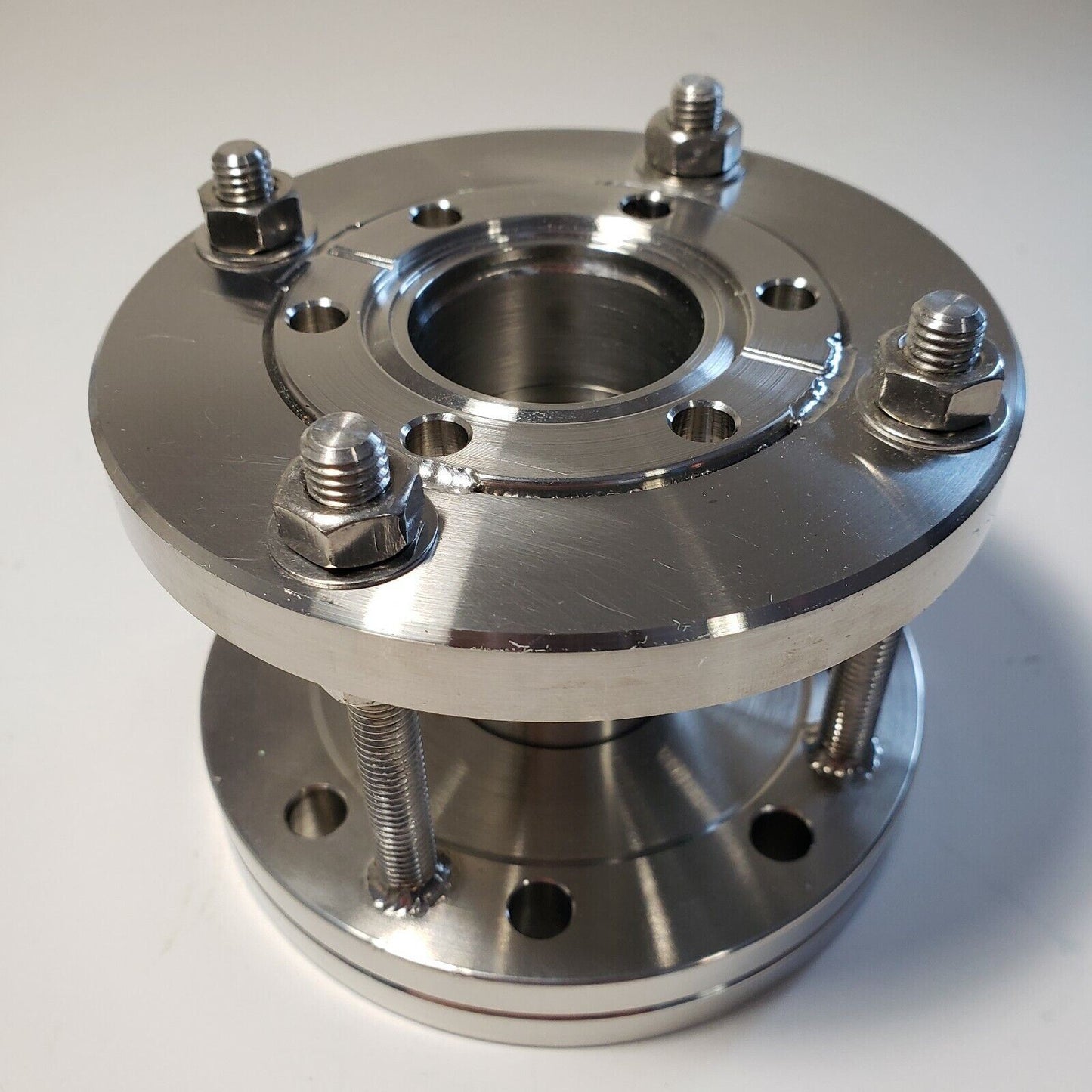 High Precision Length Vacuum Bellows Adapter CF 4.5" To CF 2.75" Conflat Flanges