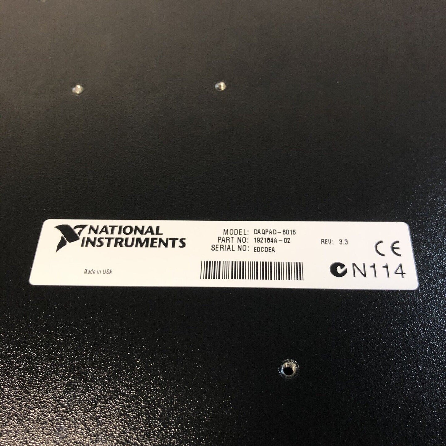 National Instruments NI DAQPad-6015 Multifunction I/O for USB 16 Inputs 200k/s