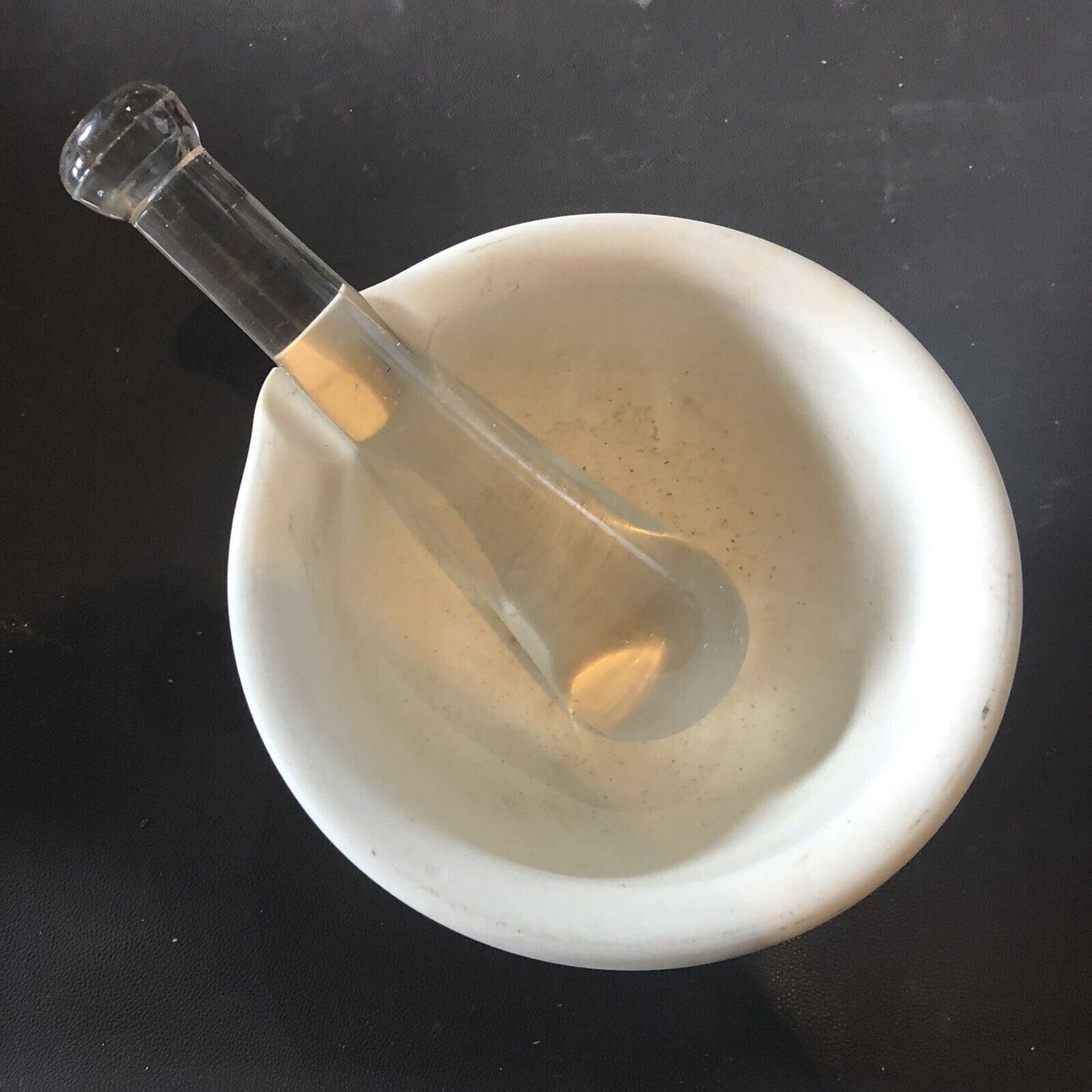 6.25” OD Large Mortar & Pestle for Scientific Labratories - Used