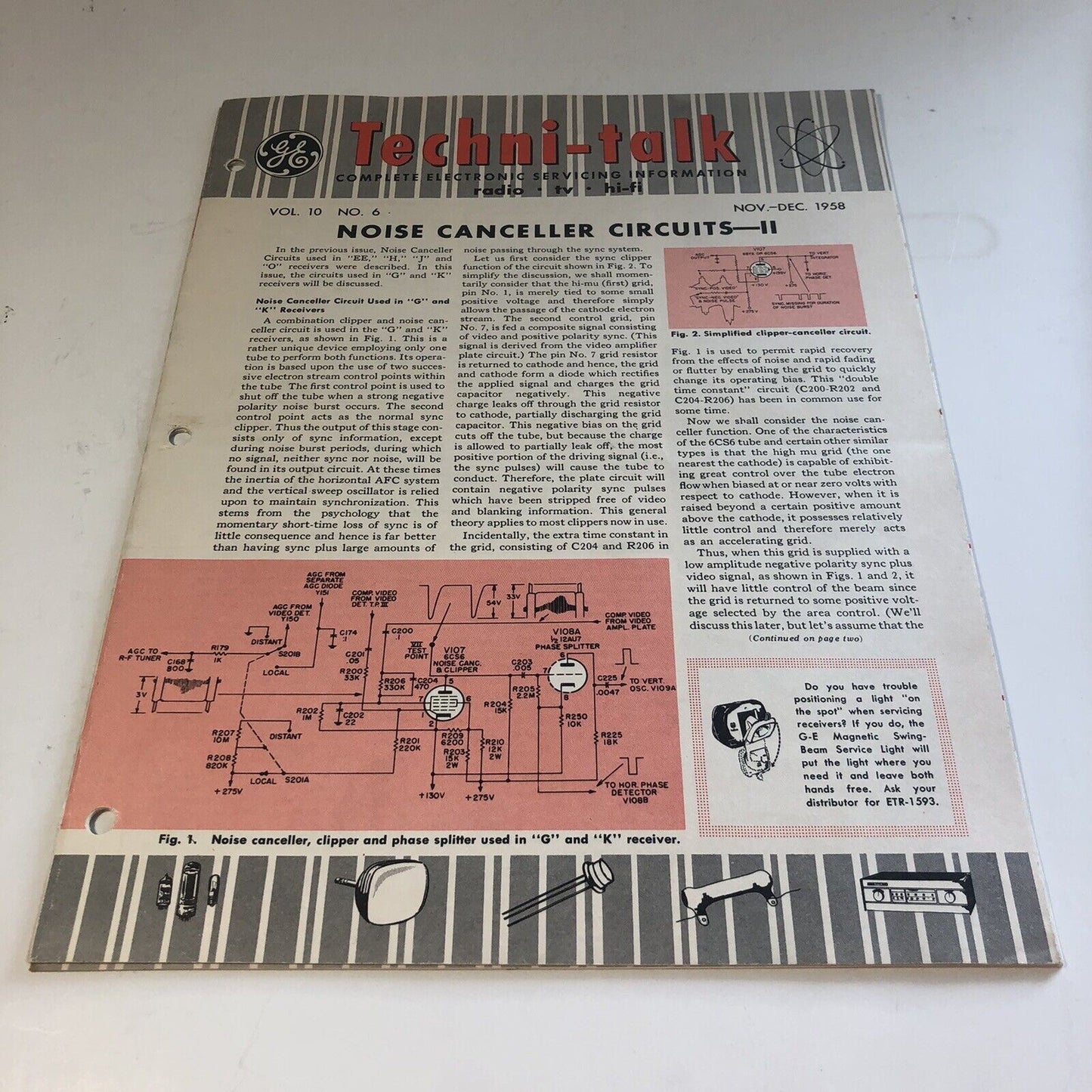 4 GE Techni-Talk Electronic Servicing Volumes Circa 1958-1960