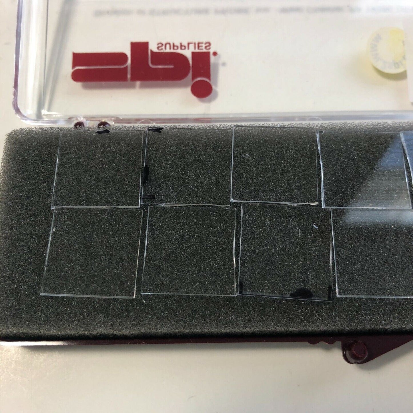 SPI 1018 Quartz Slides 3/4" by 3/4" 1mm Thick - 12 Slides