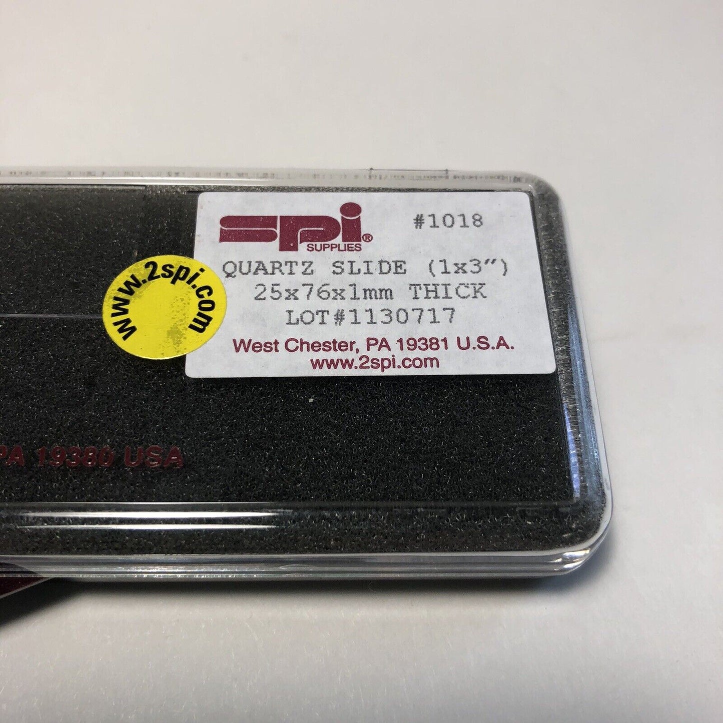 SPI 1018 Quartz Slides 3/4" by 3/4" 1mm Thick - 8 Slides