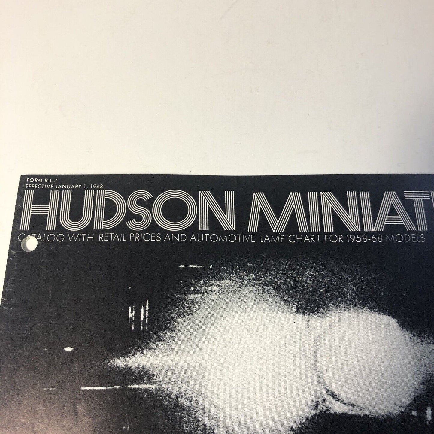 1968 Hudson Miniature Lamps Catalog with Retail Prices & Automotive Lamp Chart
