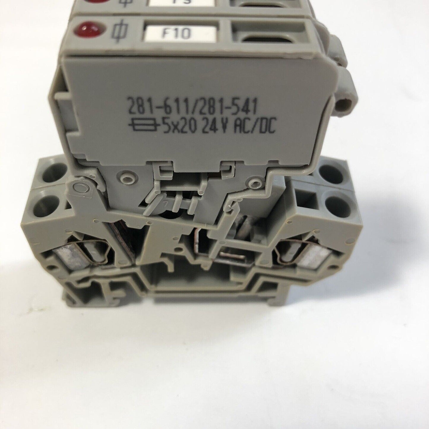 Lot of 5 Wago 281 Terminal Blocks 800V 4mm 281-611/281-541 5x20 24V AC/DC