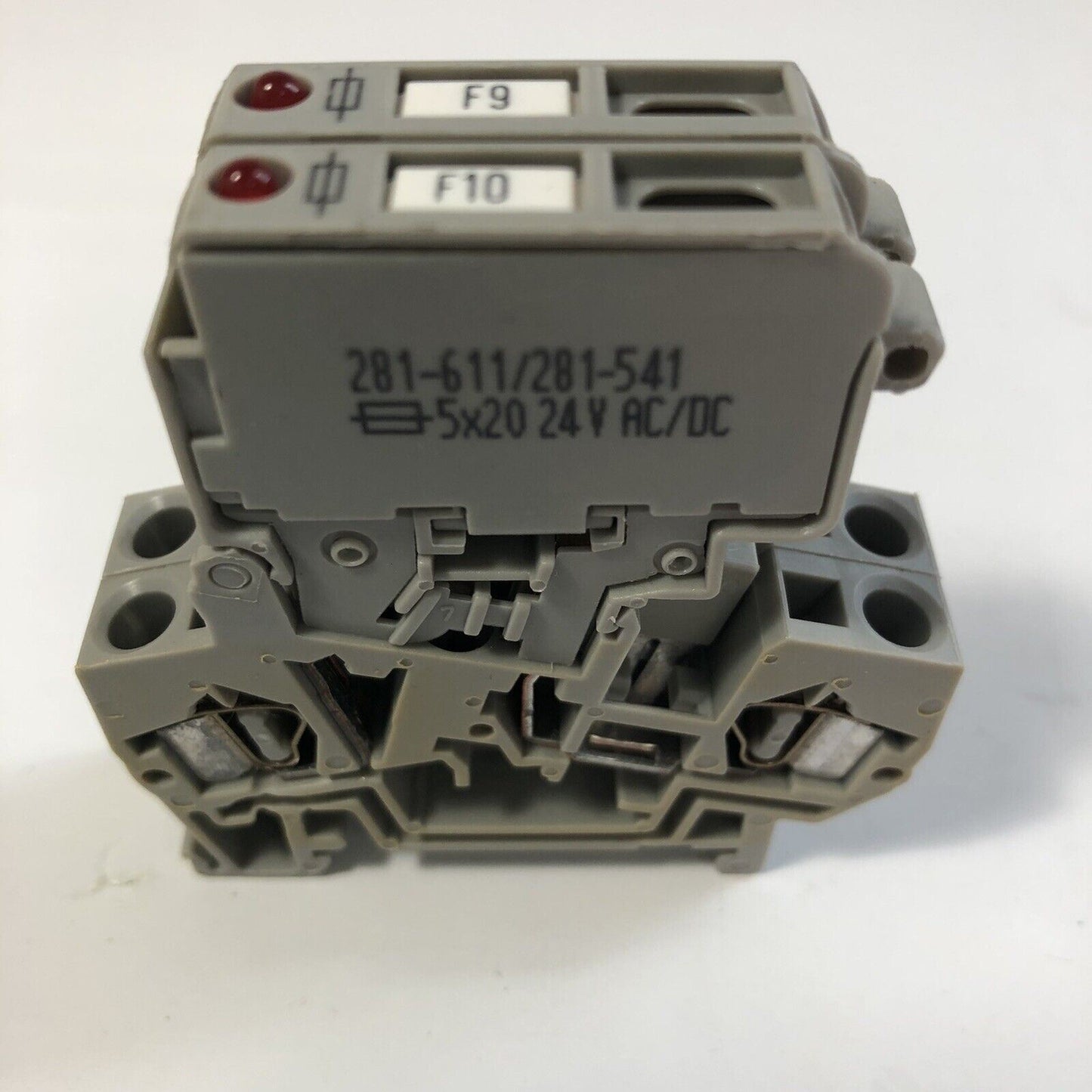 Lot of 5 Wago 281 Terminal Blocks 800V 4mm 281-611/281-541 5x20 24V AC/DC