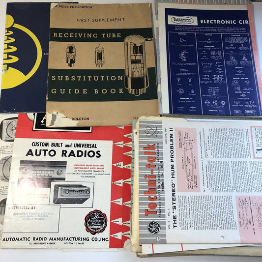 Huge Lot of Vintage Manuals - Radio, TV, Electrical Circuits, Electronics, Etc.