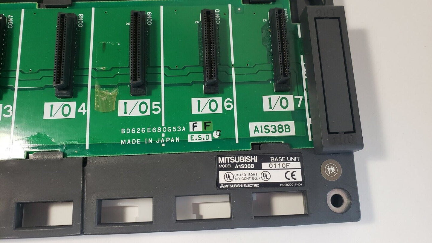 Mitsubishi A1S38B Base Unit 0110F 8-Slot