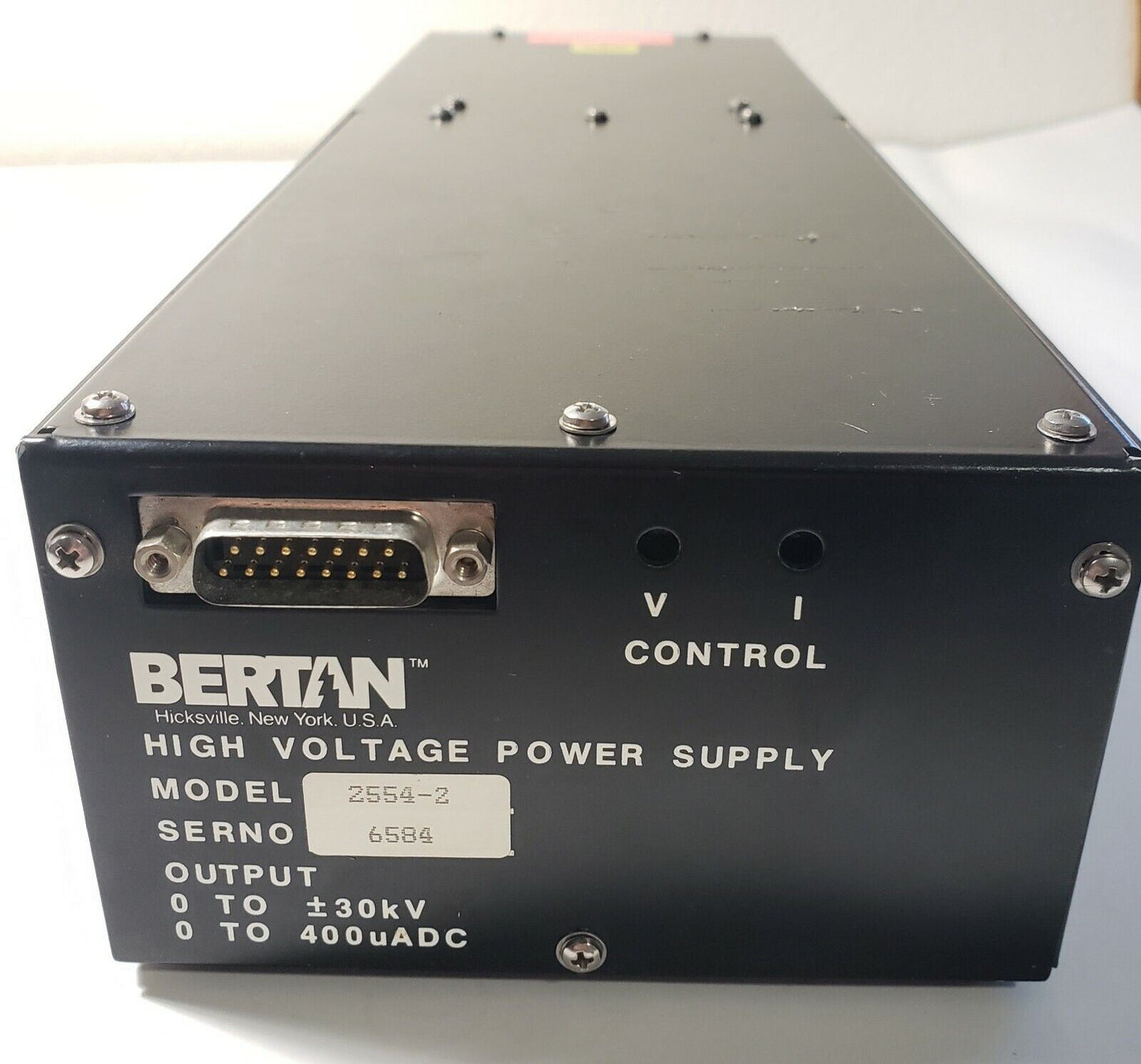 BERTAN 2554-2 0-30KV 400uA DC High Voltage Power Supply HAS RIPPLE ON LINE, READ
