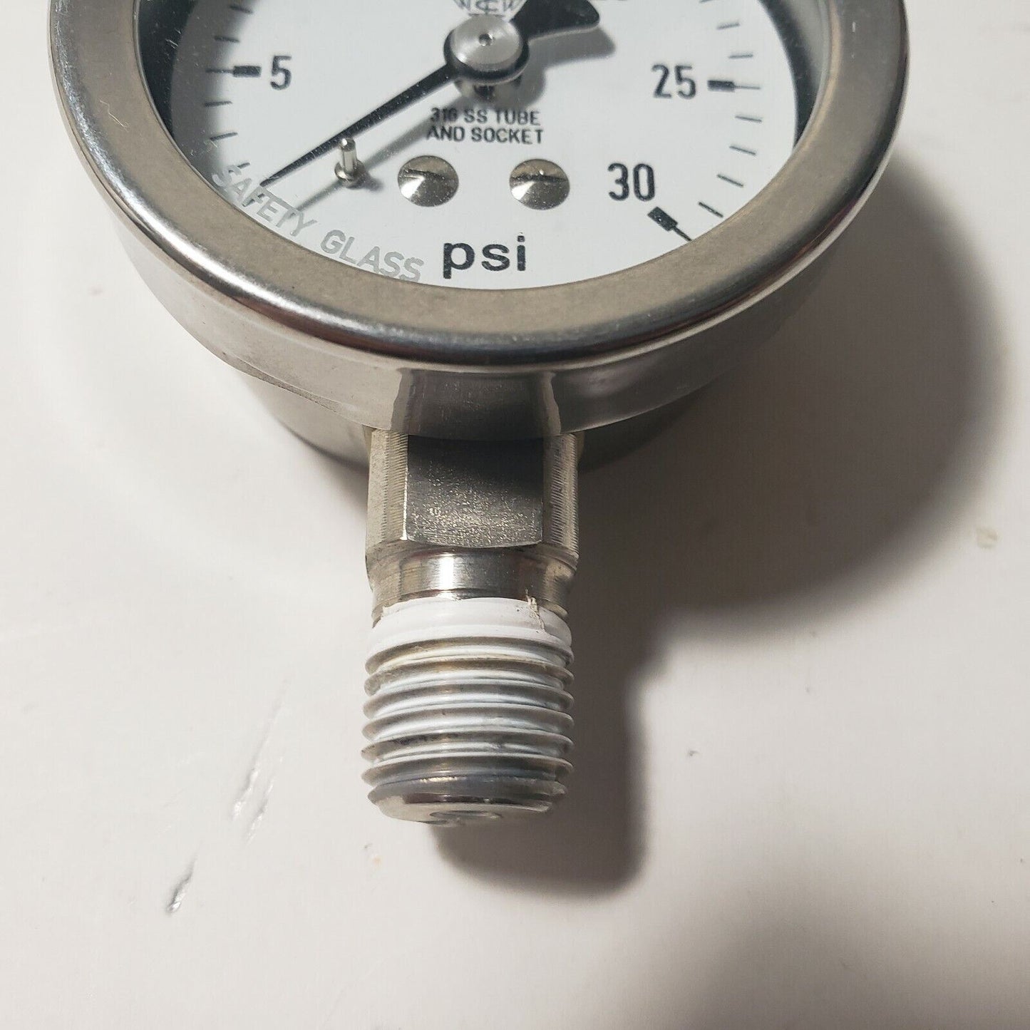 McDaniel Presure Gauge 0 to 30 PSI 1/2" Made in Germany