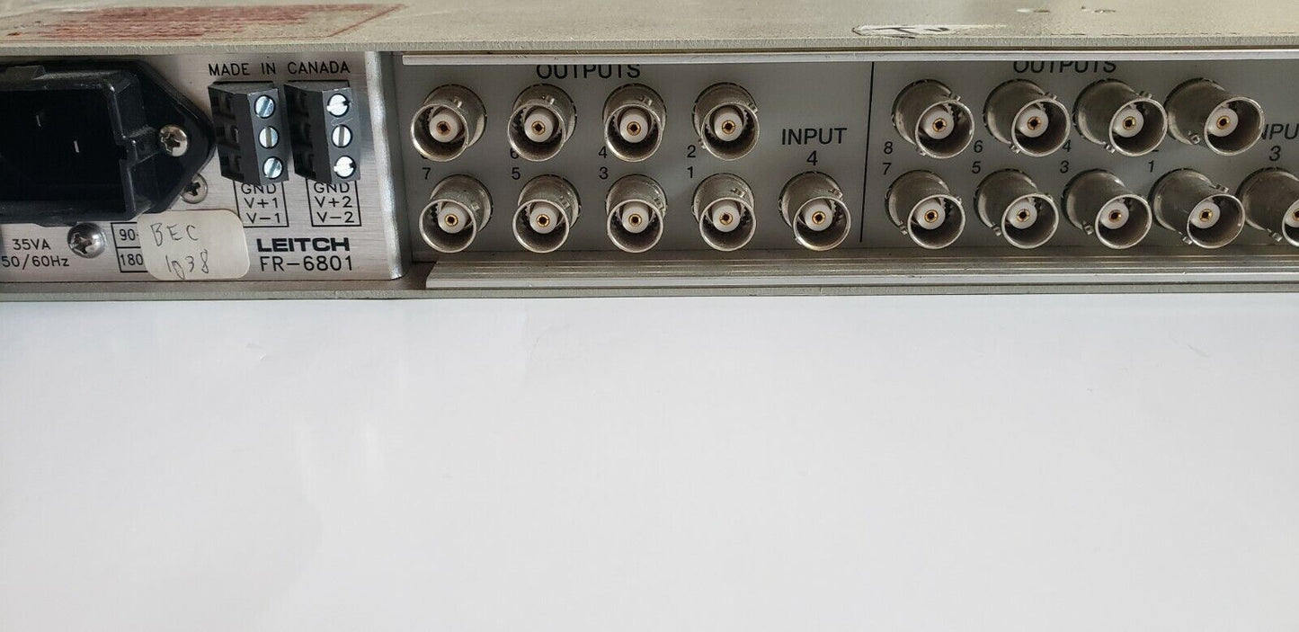 Leitch FR-6801-1 Serial Distribution Amplifier Housing Case RGB BNC
