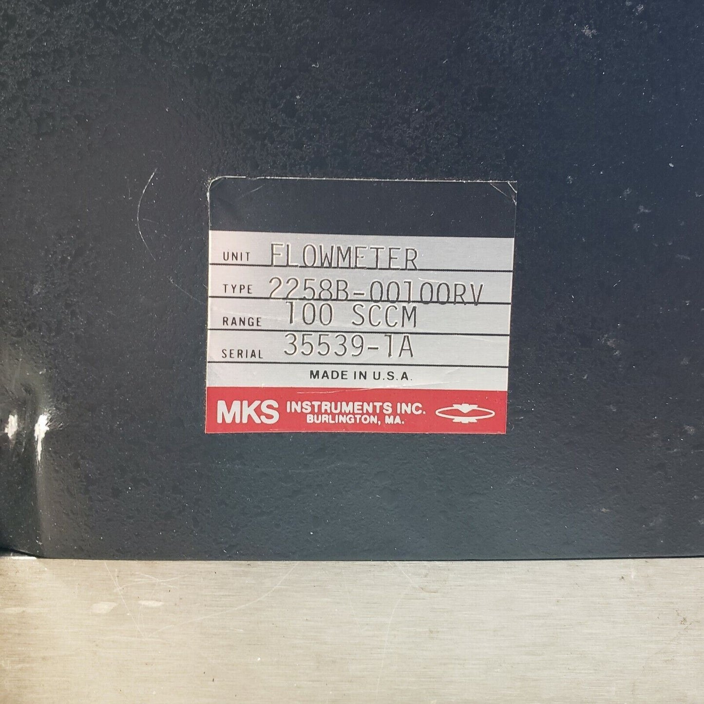 MKS MFC 100 SCCM CF4 Mass Flow Controller 2258B-00100RV 1/4" VCR Fittings