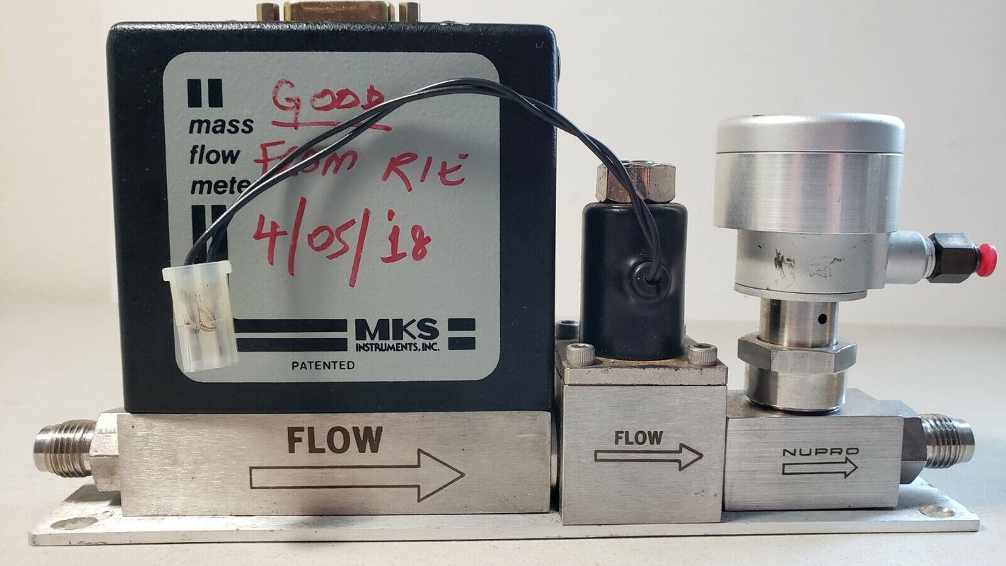 MKS MFC 100 SCCM CF4 Mass Flow Controller 2258B-00100RV 1/4" VCR Fittings