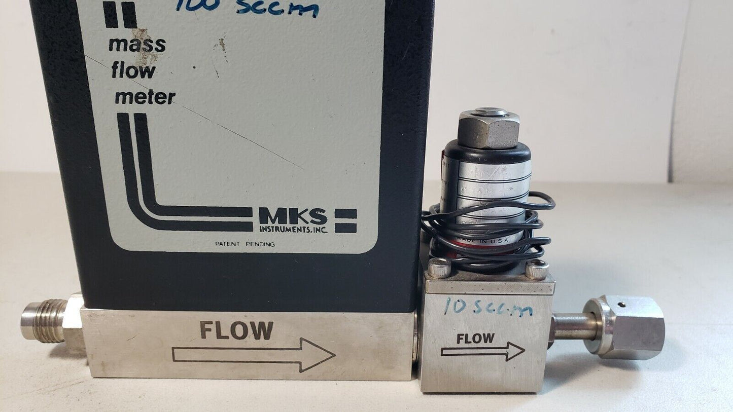 MKS MFC Flowmeter 1258B-100R 100SCCM 258A-V-100 1/4" VCR Fittings