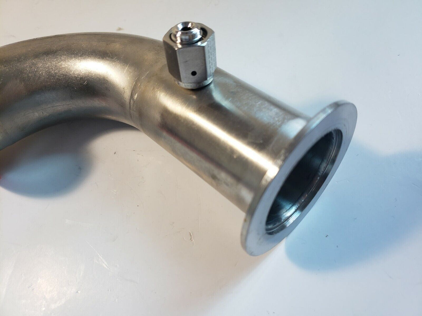 KF50 NW50 High Vacuum Stainless Steel 90° Elbow Flange w 1/4" VCR Fitting