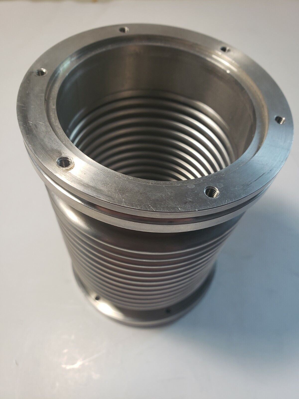 NW80 ISO80 F 80F Bellows Adapter Flange High Vacuum 5" Long Stainless Steel
