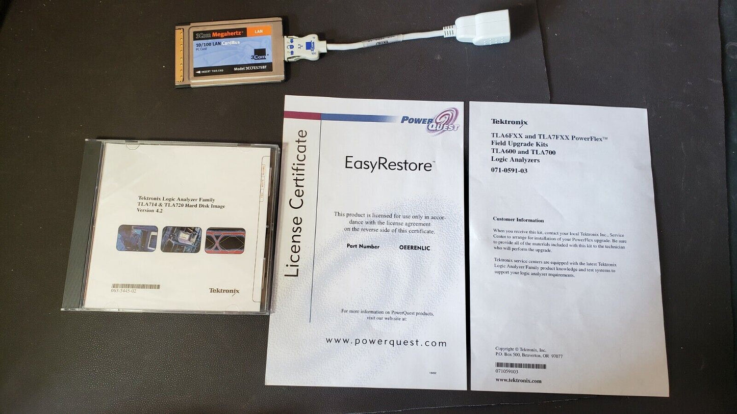Tektronix TLA715 Logic Analyzer with TLA7AA4 Module, Manuals, Many Accessories