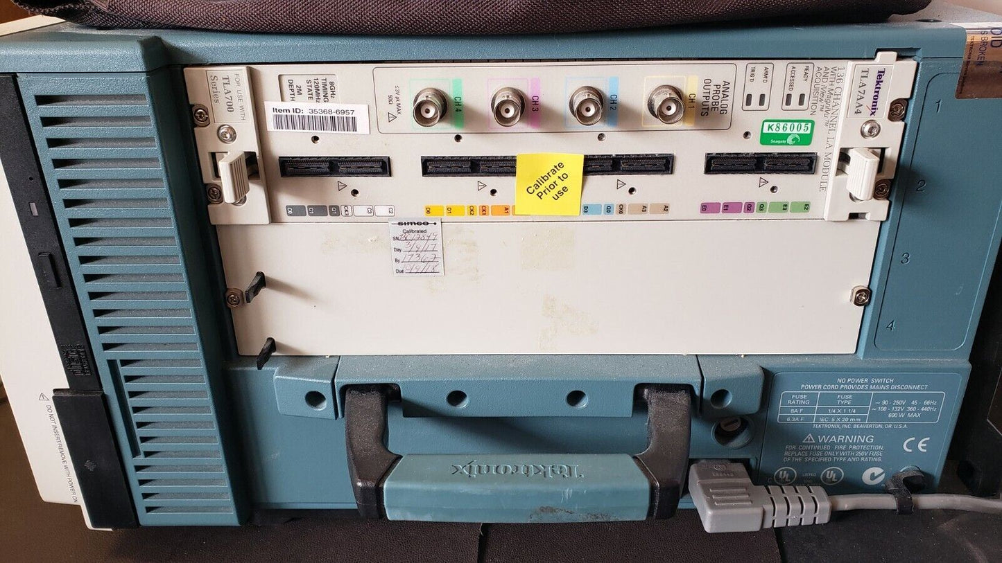 Tektronix TLA715 Logic Analyzer with TLA7AA4 Module, Manuals, Many Accessories