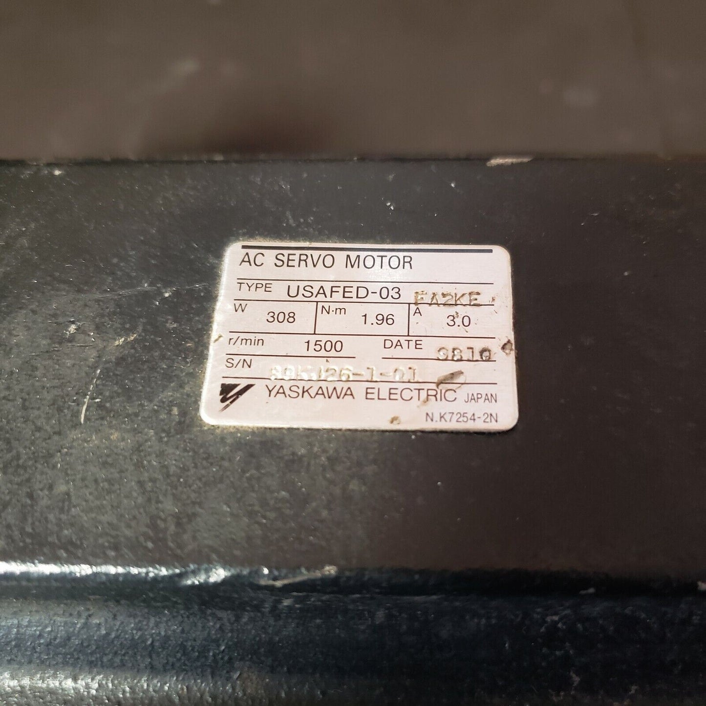 Yaskawa AC Servo Motor USAFED-03 FA2KE UTOPI-600UA Optical Encoder