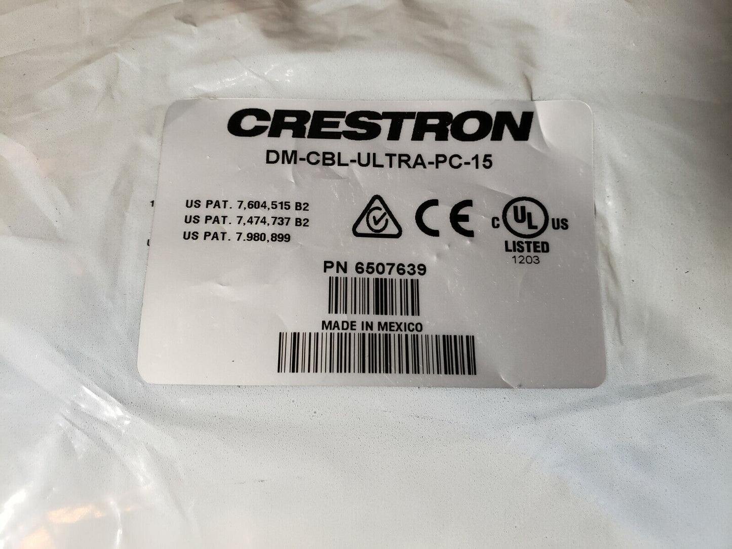 Crestron DM-CBL-ULTRA-PC-15 Digital Media Ultra Patch Cable -15 Foot- 6507639