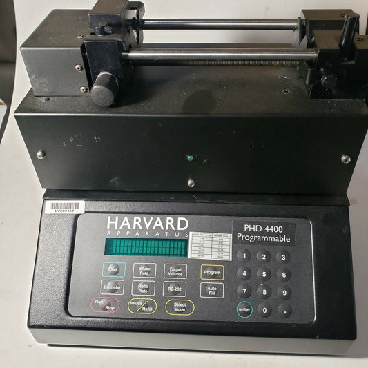 Harvard Apparatus PHD 4400 70-2201 With Single Syringe Pump NO CABLE Tested