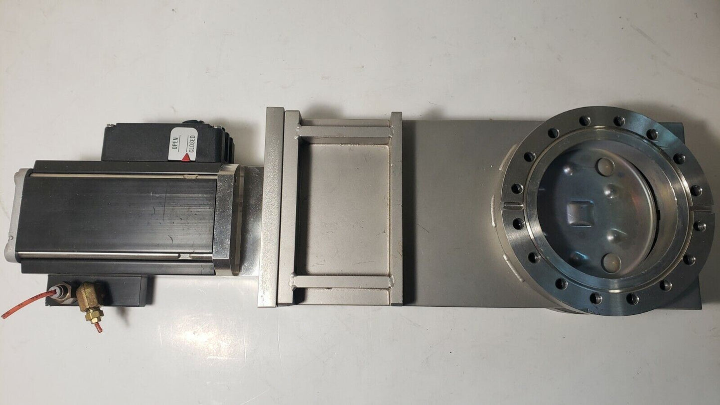 VAT DN100CF 6" Conflat Pneumatic Gate Valve F-10-50429-01 High Vacuum Stainless