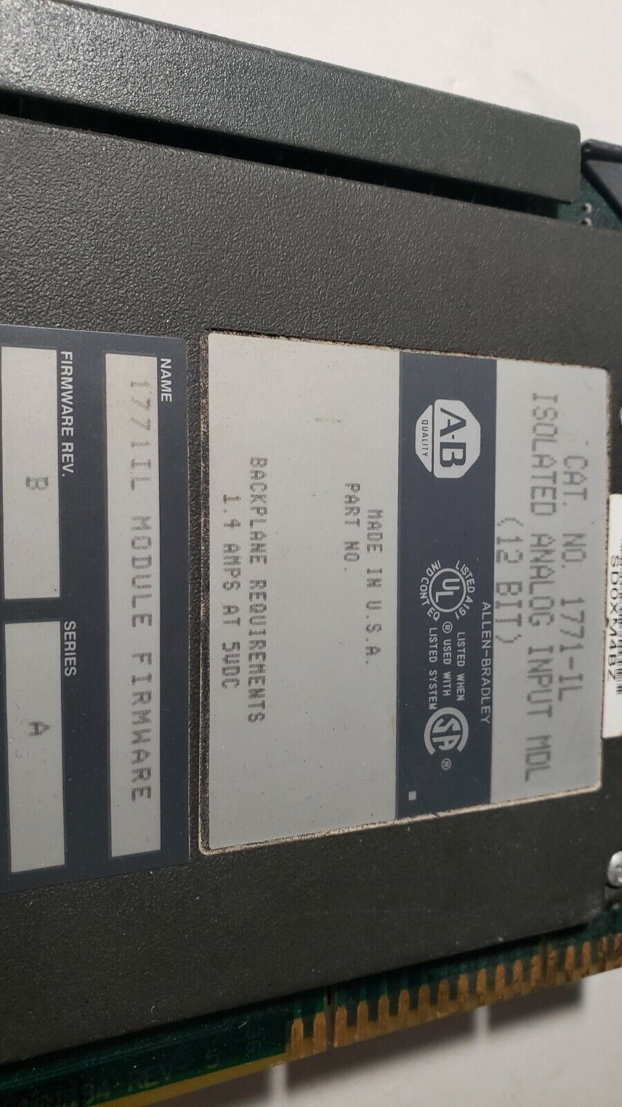 Allen Bradley 1771-IL Isolated Analog Input Module MDL 12 BIT