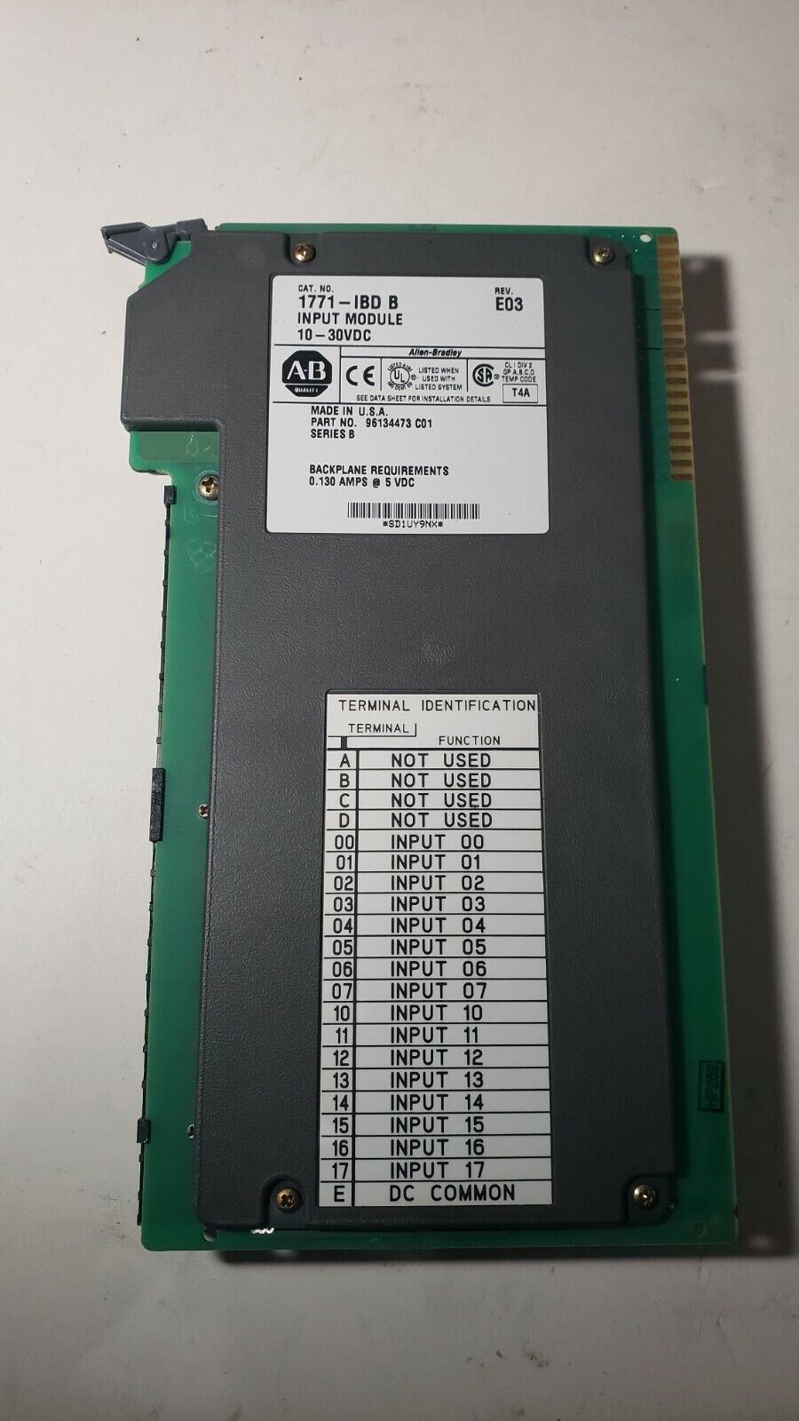 Allen-Bradley 1771-IBD/B 1771-IBD B Input Module 10-30VDC 96134473