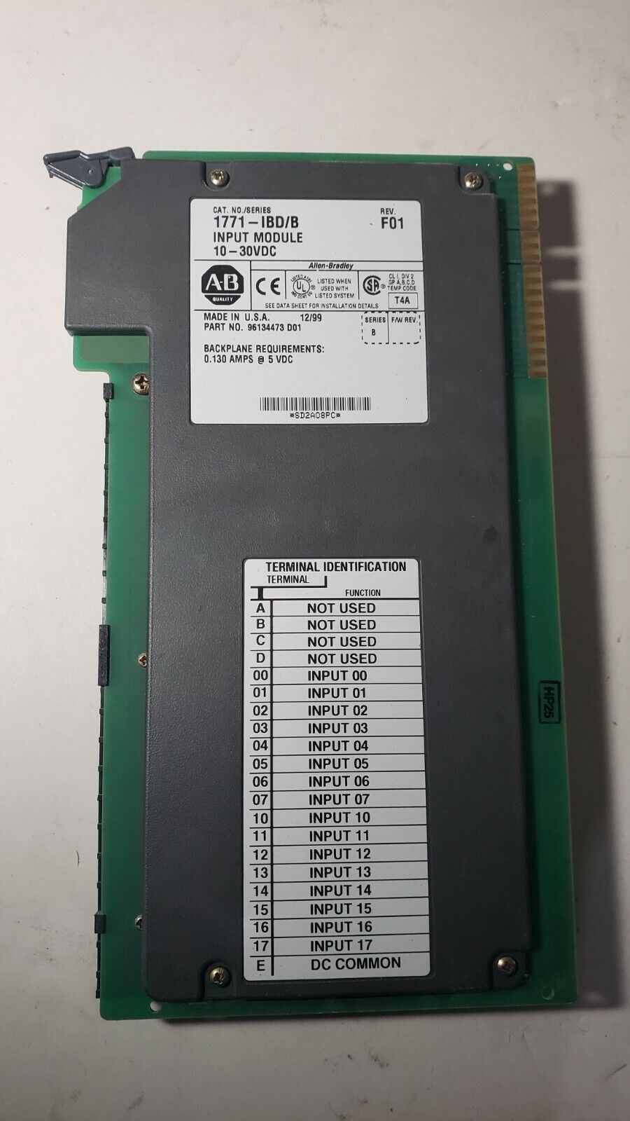 Allen-Bradley 1771-IBD/B 1771-IBD B Input Module 10-30VDC 96134473