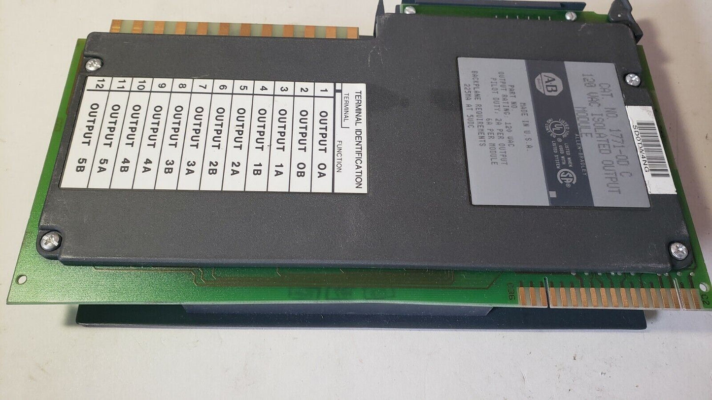 Allen Bradley 1771-OD C 120VAC Isolated Output Module 1771-0D