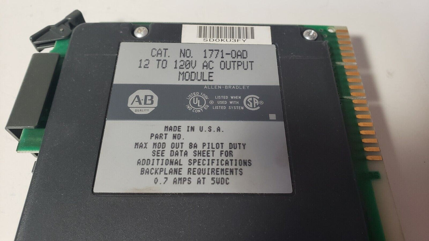 Allen-Bradley 1771-OAD 12 To 120V AC PLC-5 Output Module