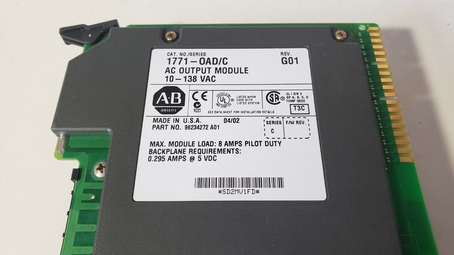 ALLEN bradley 1771-OAD Ser. C AC Output Module 10 to 138 VAC 96234272