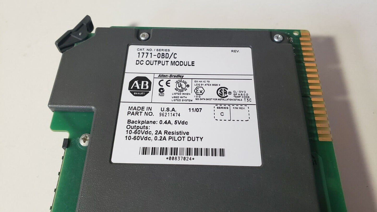 USED Allen Bradley 1771-OBD/C PLC-5 10-60V DC Output Module 96211474