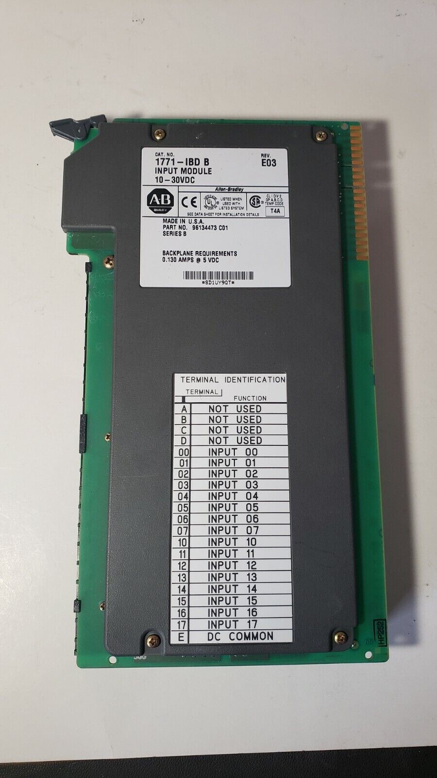 Allen-Bradley 1771-IBD/B Input Module 10-30VDC PLC-5 PN 96134473