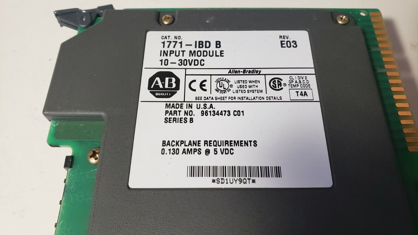 Allen-Bradley 1771-IBD/B Input Module 10-30VDC PLC-5 PN 96134473