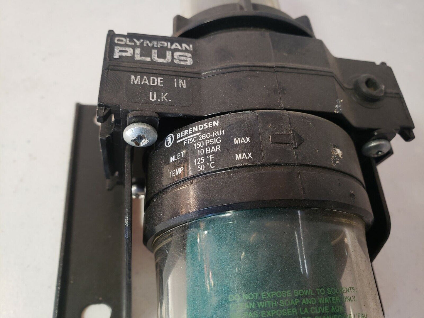 Berendsen Olympian Plus F75C-2BO-RU1 Regulator Filter Trap 150 PSI, 125°F Inlet