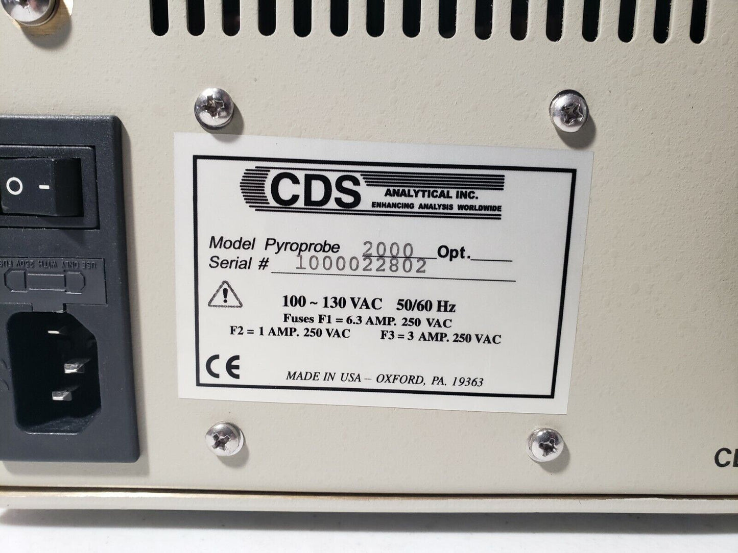 CDS Analytical Pyroprobe 2000 Control Unit Only, No Probe