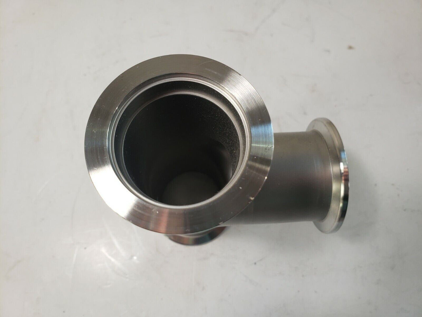 ISO KF40 Tee Fitting 3 Ports NW40 Equal Fange 40mm 2" Matte Stainless Steel