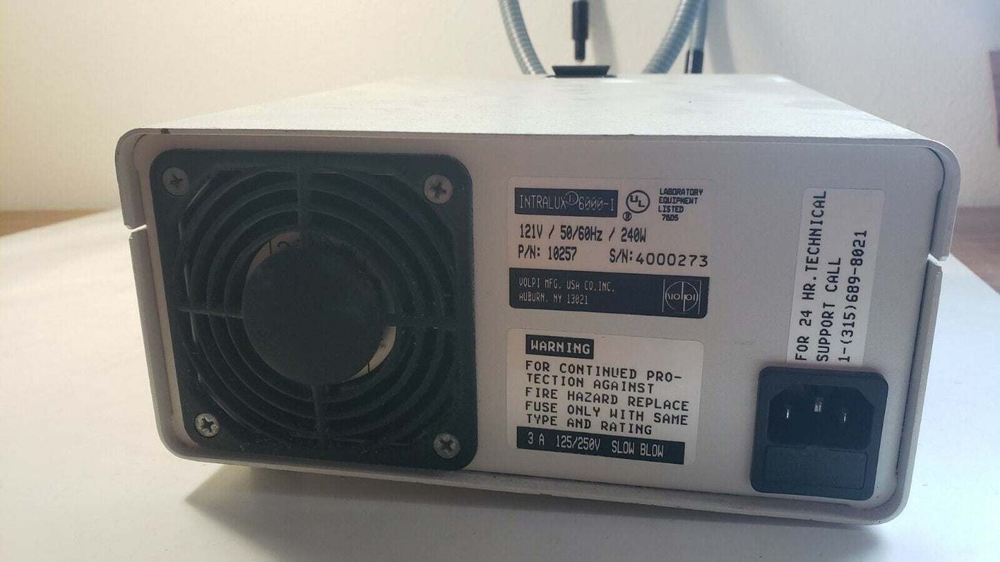 Volpi Intralux 6000-1 Fiber Optic Dual Gooseneck Illuminator 240w PN 10257