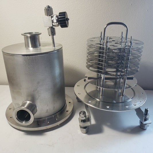 Stainless Steel UHV High Vacuum Chamber KF40 Flanges 1/4" VCR Valve