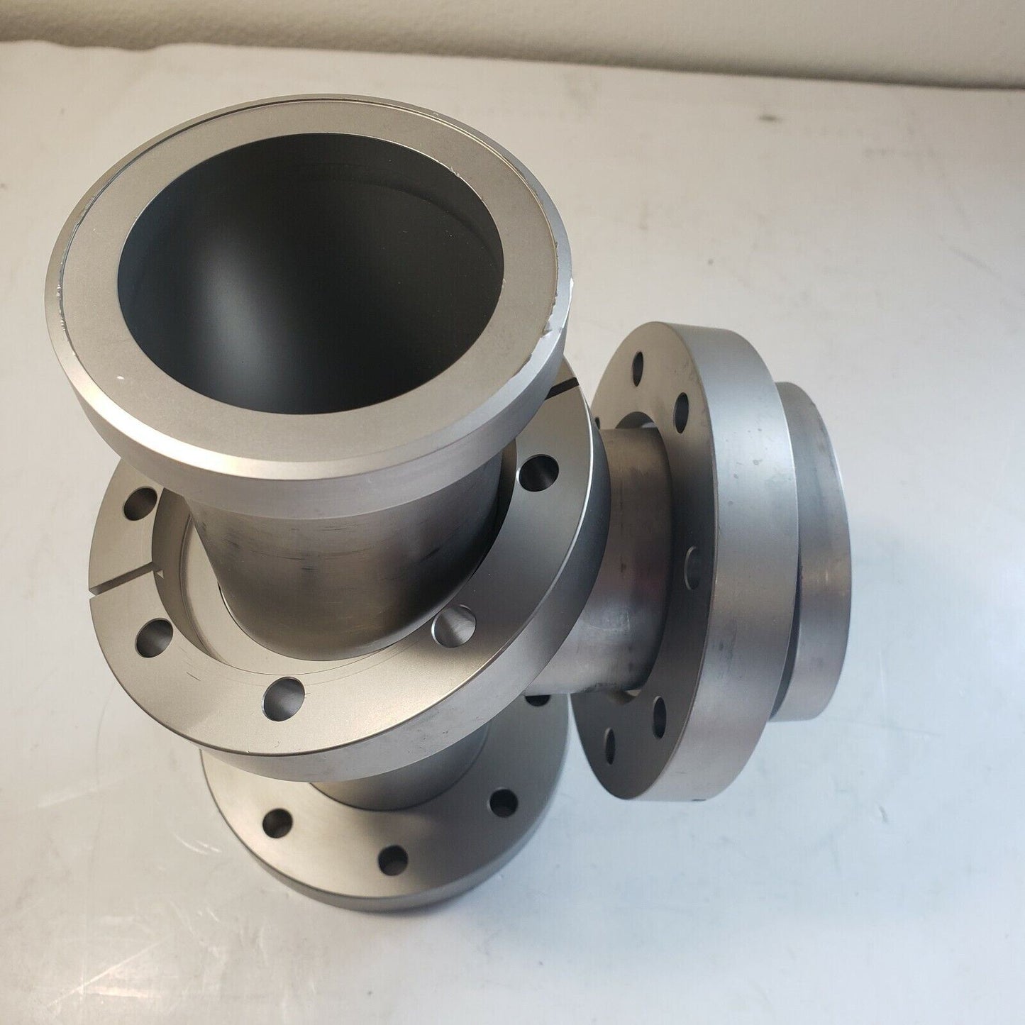 4.5" CF Tee Conflat DN63CF Bent Knife Edge Stainless Steel