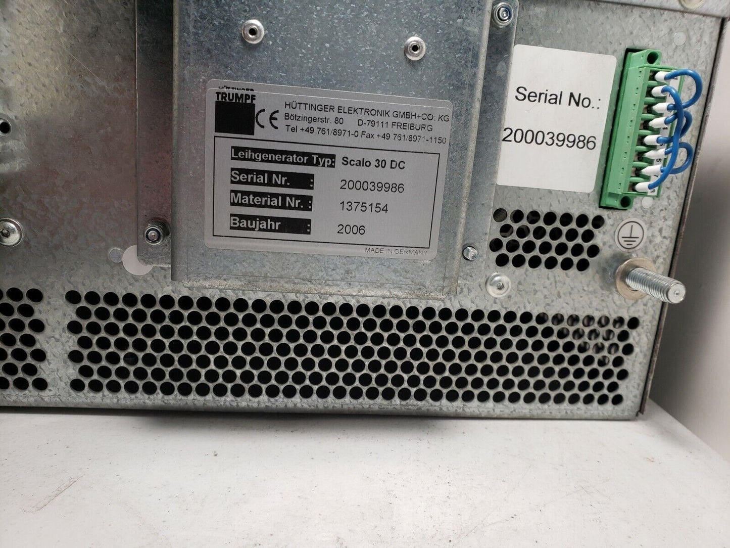 Trumpf Huttinger Scalo 30 Continuous DC TruPlasma Power Supply 3000 Series