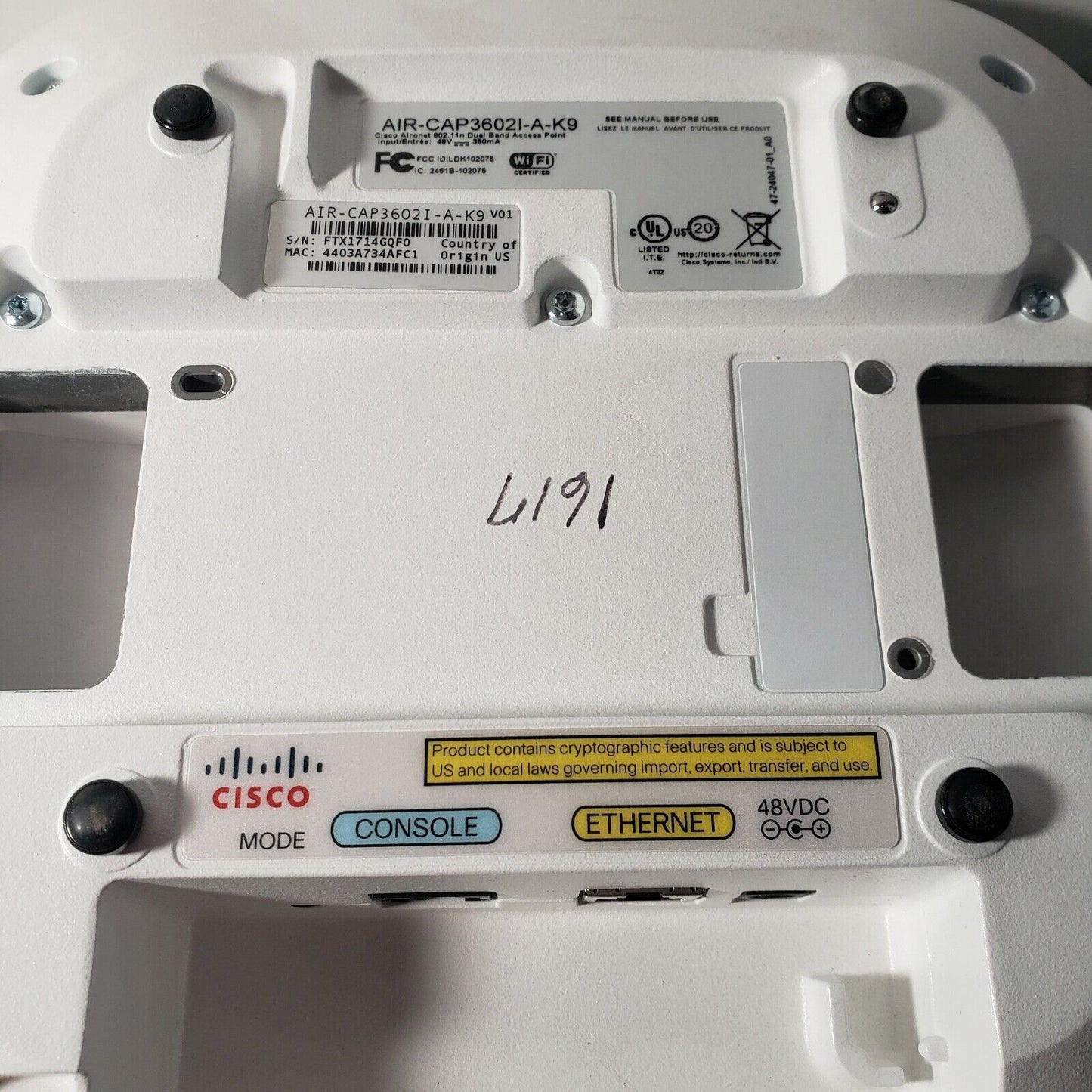 LOT OF 5 Cisco AIR-CAP3602I-A-K9 Aironet Dual Band Wireless Access Point