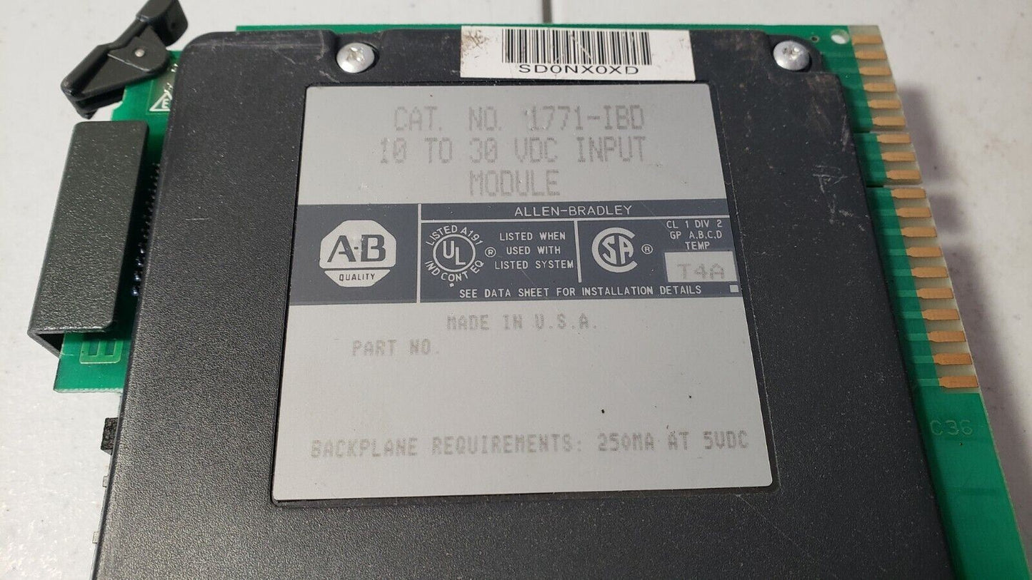 AB Allen-Bradley 1771-IBD 10 to 30 VDC Input Module Cat. No. 1771-IBD
